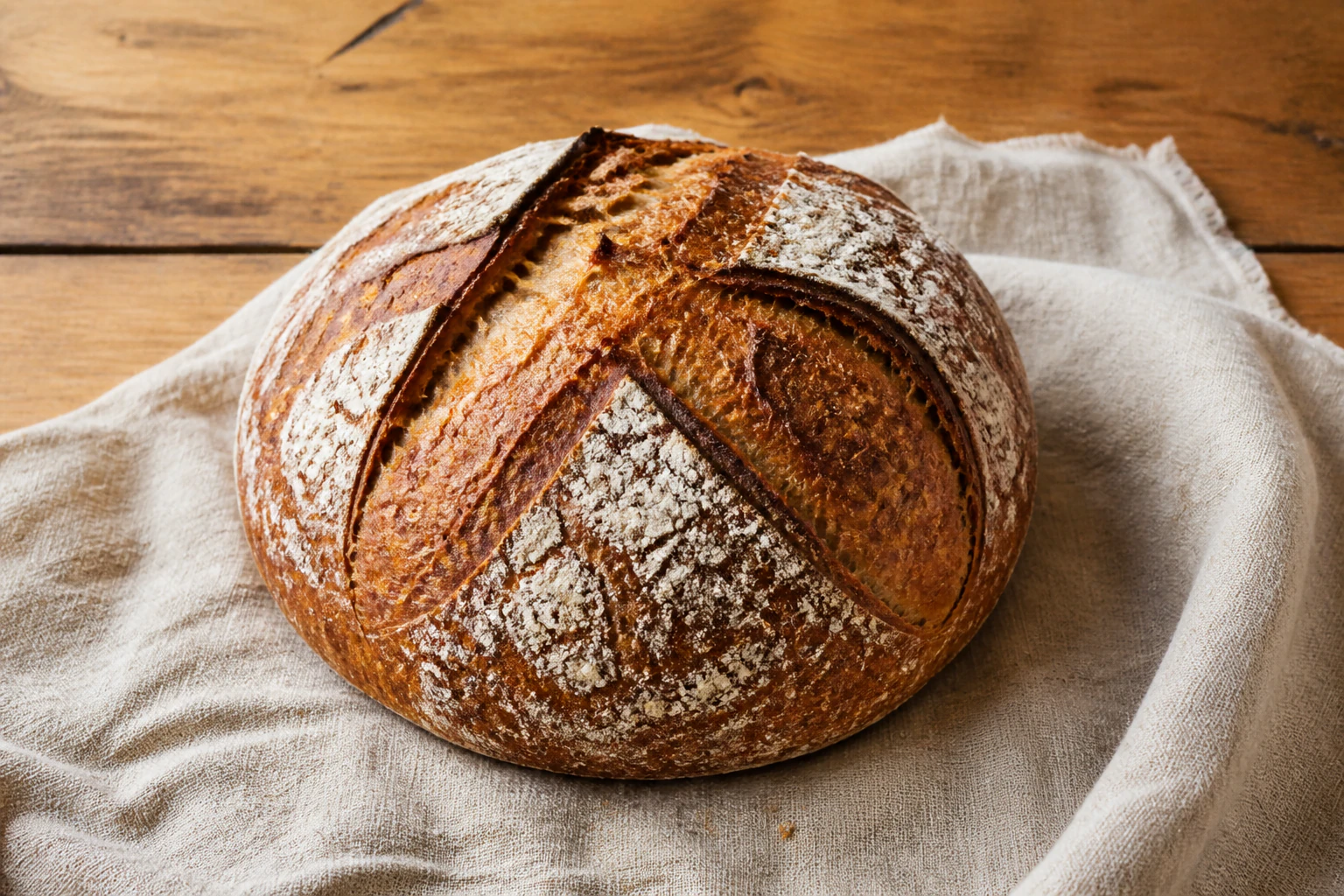 Rustic sourdough ready for a weekend drop